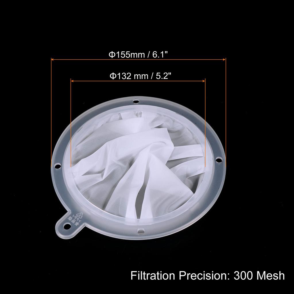 PATIKIL 155mm Outer Diameter Food Filter Strainer, 300 Mesh, Kitchen Mesh Filter Strainer, Fine Mesh Sieve for Juice, Coffee, and Soy Milk Filtering,