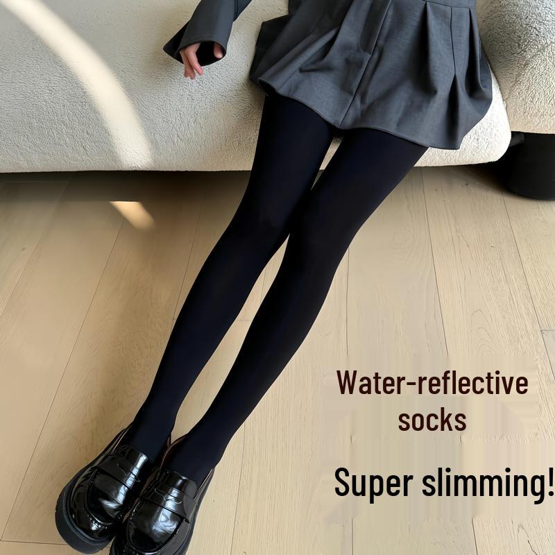 

Women s Black Leg-Perfecting Tights: Spring/Autumn, Water-Glow, Micro-Compression Slimming, Full-Length. Black full-length [One size 75-125 kg]