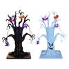 Entryway And Showcase Displays Halloween Lighted Ghost Tree Centerpiece with LED Lights, Pumpkin Bat Small Battery Operated Spider Light String,