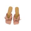French evening breeze slippers fairy shoes 2025 new summer temperament pink bow sandals high heels sandals