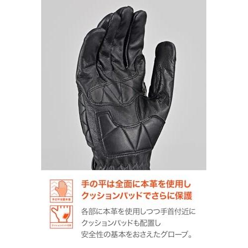 Daytona Motorcycle Gloves Leather (Goatskin) Spring/Summer/Autumn/Winter Hard Protector Goatskin Protector Gloves Black L Size 76367