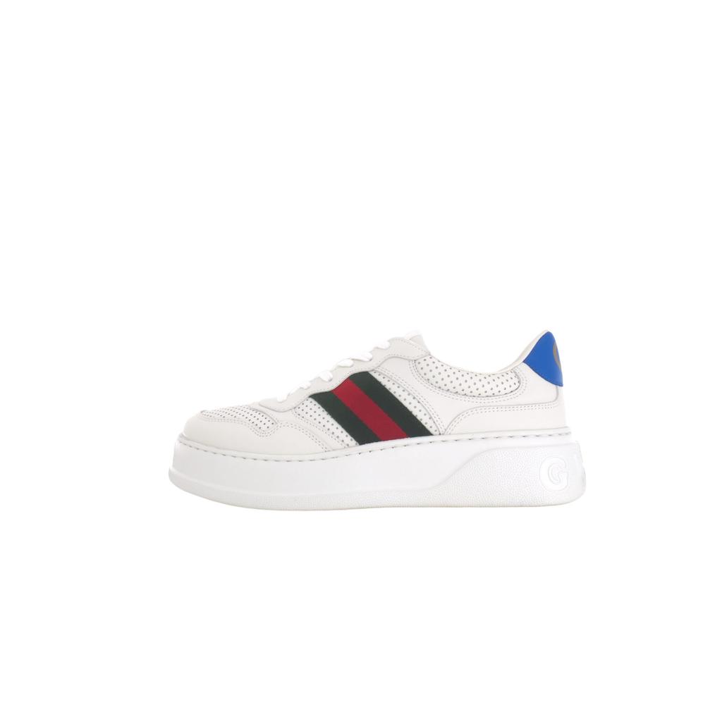 Gucci Chunky B Low Top Stylish Skateboarding Shoes Men's White & Blue 669698 UPG10 9060