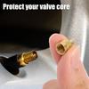 10/40pcs Copper Slotted Head Tire Valve Stem Cap with Core Remover Tool for Auto Motorcycle Bike Tire Wheel Stem Air Valve Caps