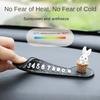 Car Accessories - Car Temporary Stop Sign Multifunctional Cartoon Bunny Phone Number Temporary Parking Card Prompt License Plate Decoration