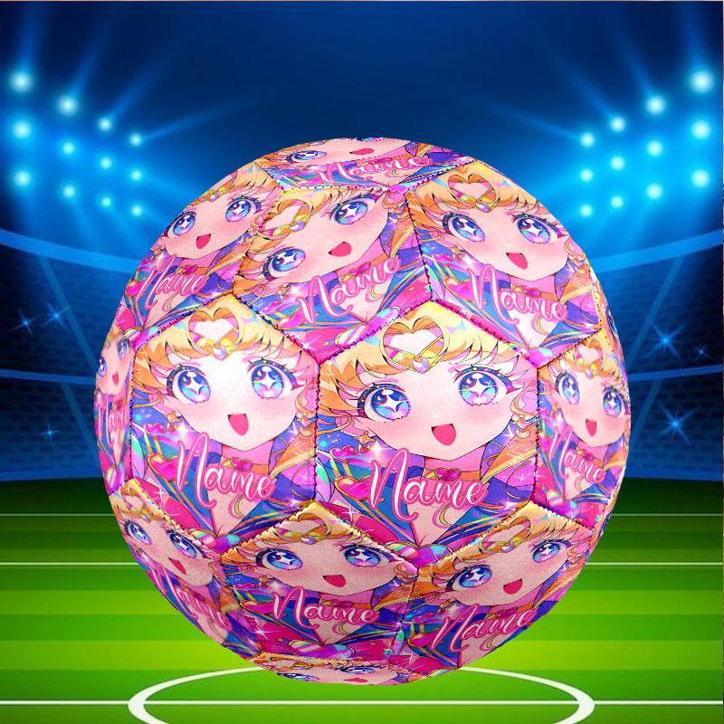 Custom Name Personalized Sailor Moon Print Size 5 Soccer Ball Training & Match Football, for Team, Kicking, Gift for Football Enthusiasts