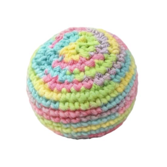 Soft Knitted Footbag Handmade Crochet Juggling Balls for Kids Sensory A