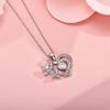 Love & Butterfly Rhinestone Necklace: European-American Fashion Pendant for Women