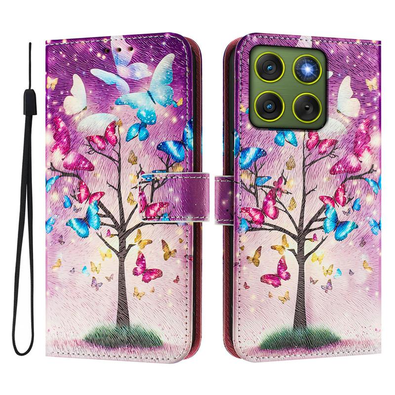 Luxury Flip Leather Case For Motorola Edge 70 Flip Cover On For Moto G67 G57 G06 Power 4G 5G Coque Wallet Bags Flower Cases Etui