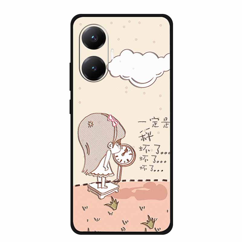3D Cover For Redmi Turbo 4 Pro 5G Black Bumper Shell Flower Emboss Case Xiaomi POCO F7 Cartoon Flowers Anime Funda Phone Covers