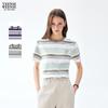 Teenie Weenie Bear Cartoon Striped T-Shirt