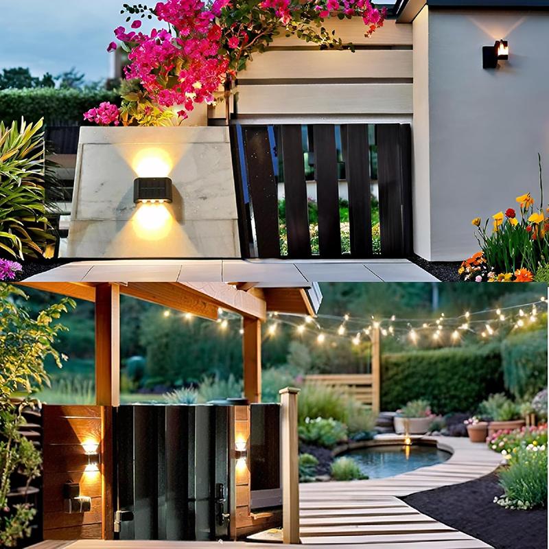 10/8/6 LED Solar Wall Lights Outdoor Waterproof Garden Light Courtyard Balcony Decorative Lighting Solar Powered Lamp Warm White