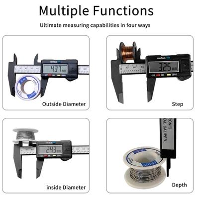 150mm Electronic Digital Caliper Carbon Fiber Dial Vernier Caliper Gauge Micrometer Measuring Tool Digital Ruler