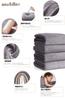 Bath towels Large fast water soft to the microfiber durable after bath water quick antibacterial and deodorizing [AYO 3-piece set, gray, 70140cm]