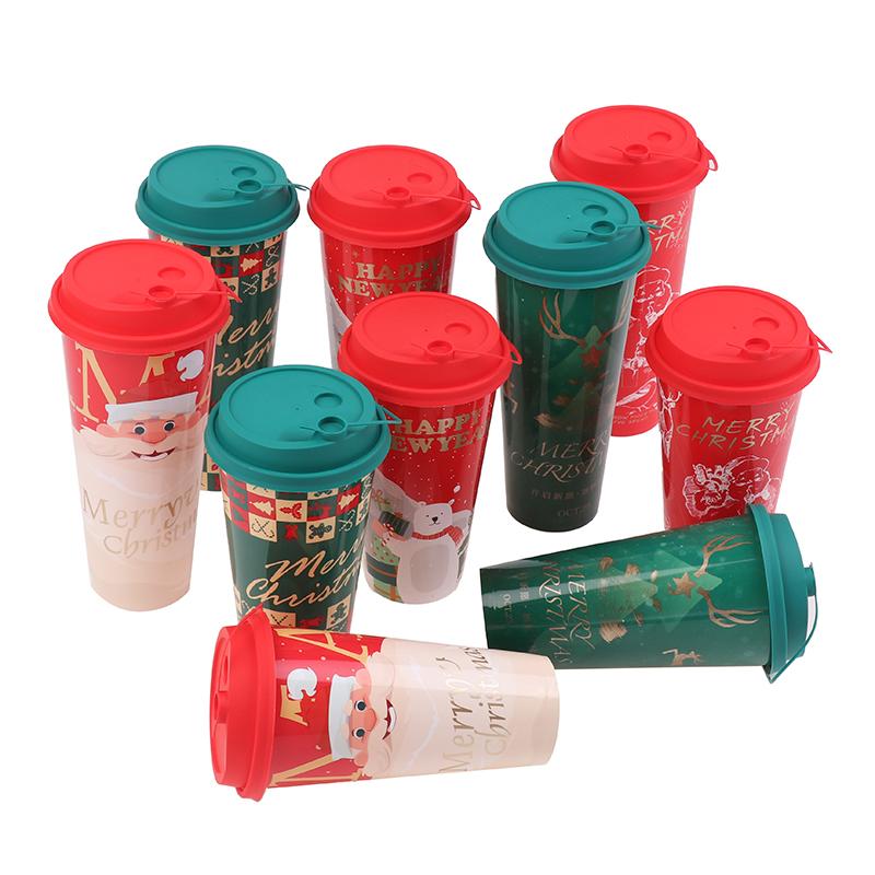 Cute Cartoon Christmas Gift Pp Plastic Mug Household Water Cup Office Cup Companion Gift Coffee Cup Birthday New Year Gift