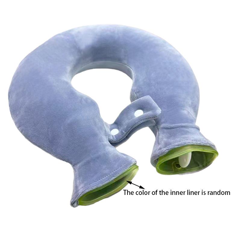 1PCU-Shaped Neck Hot Water Bag, Soft Plush Neck Heater, Hot Water Bag For Winter Warmth, Universal Hot And Cold Products