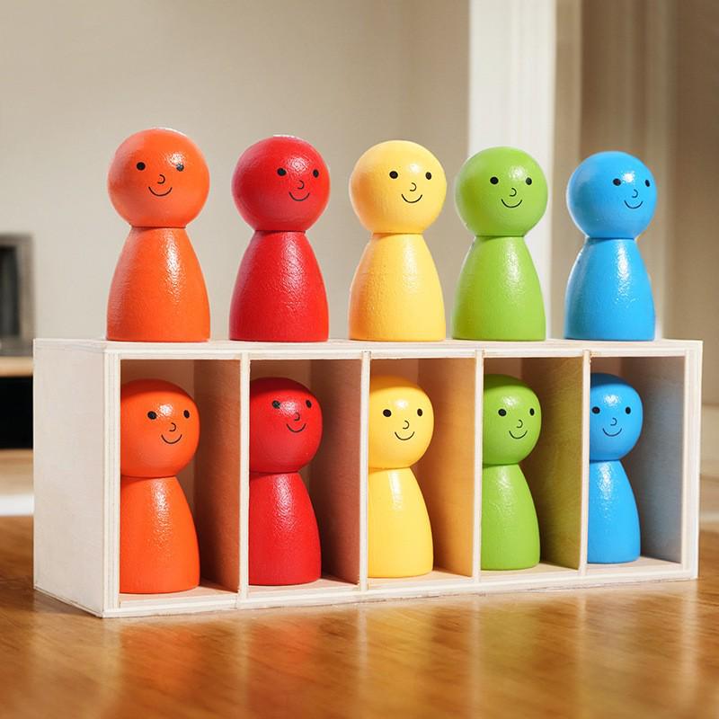 TikTok Holz-Gedächtnis-Trinkflasche Farb-Matching-Spiel - Interaktives Bildungs-Tischspiel für Eltern und Kinder