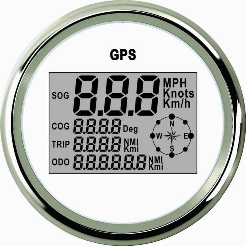 85mm Waterproof GPS Digital Speedometer Odometer Gauge, for Auto Truck Marine