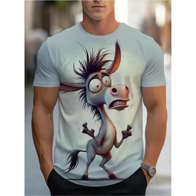

Donkey Graphic 3D Printed T Shirts Men Women Fashion Casual Novelty T-shirt Street Short Sleeve Funny T Shirt S