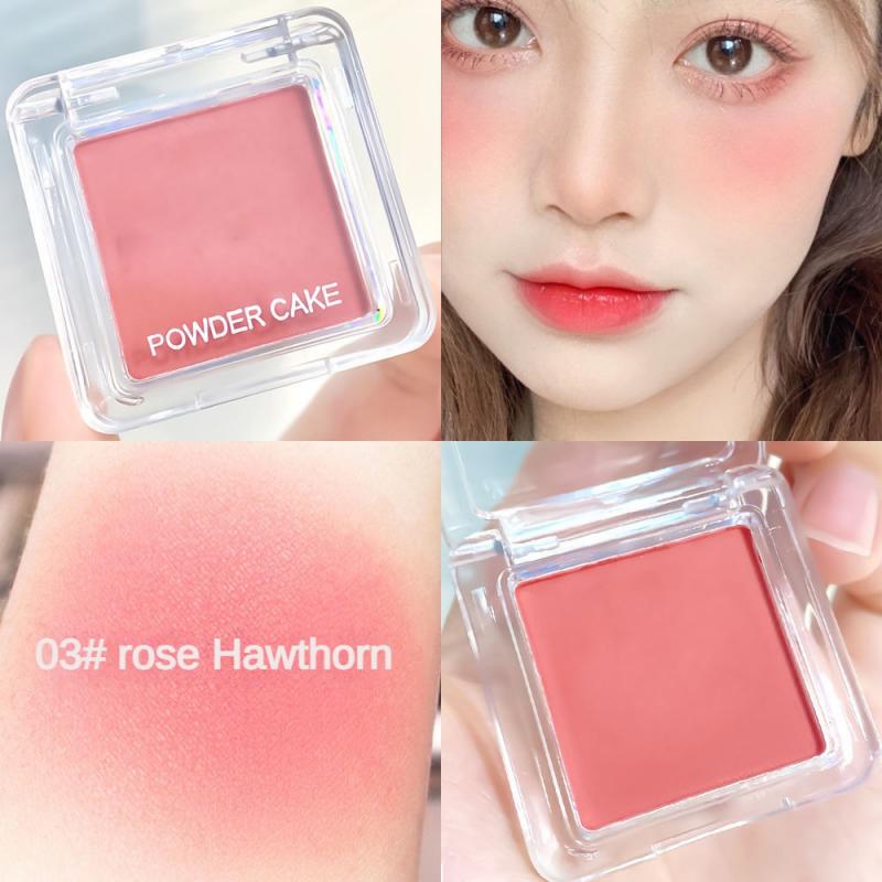 Face Blusher Matte Natural Cheek Tint Brighten Face Waterproof Face Contouring Cosmetics Blush Powder Soft Female Makeup Brighten Face Makeup Blush