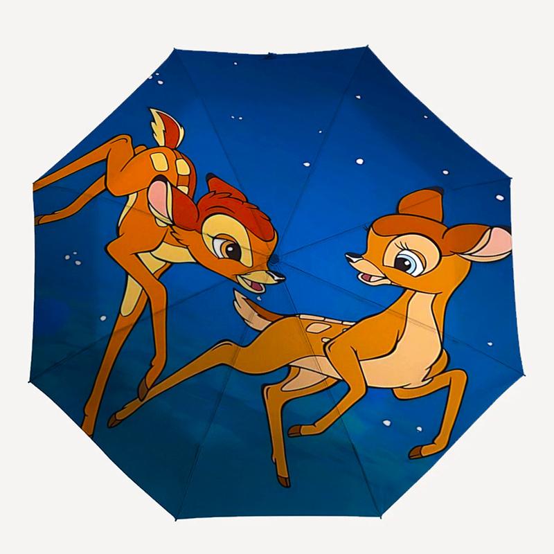 Bambi, Thumper Automatic Opening and Closing Umbrella - 8 Ribs Portable Folding Umbrella with Plastic Handle, Suitable for Leisure and Hallo