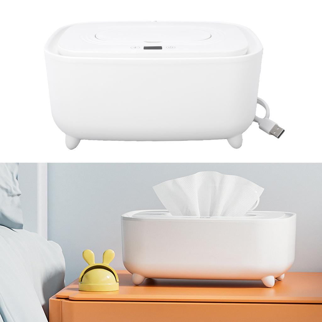 USB Electric Wet Wipes Warmer Smart Temperature Control Wipe Warmer Heated Wet Tissue Container