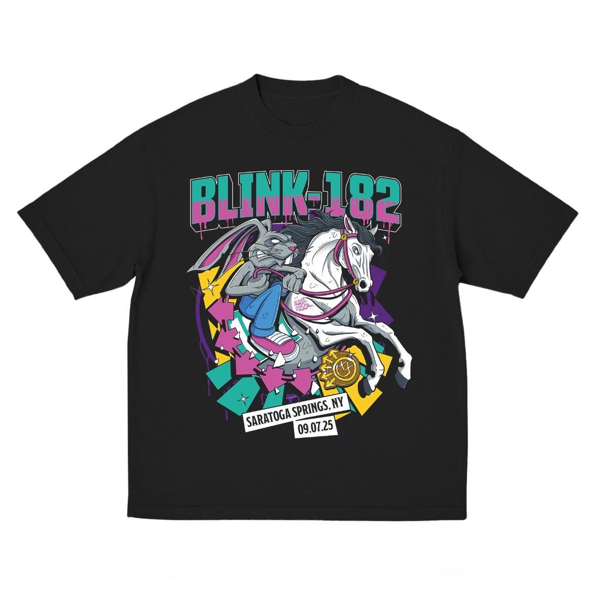 Blink-182 Saratoga Springs New York City T-shirt Heavy Cotton All Size M