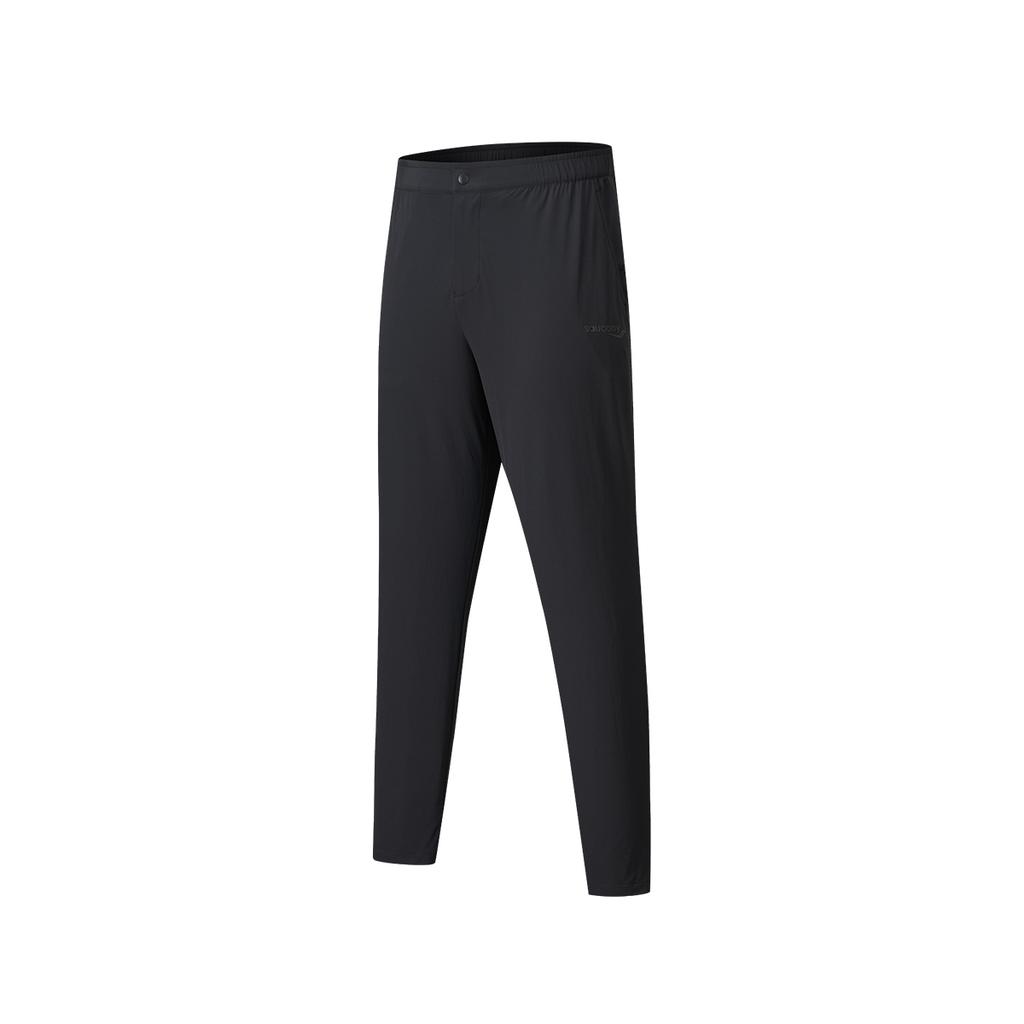 Saucony Urban Commuting Stretch Mid-Rise Casual Pants Men Bottoms Black SC2240021A-BK01