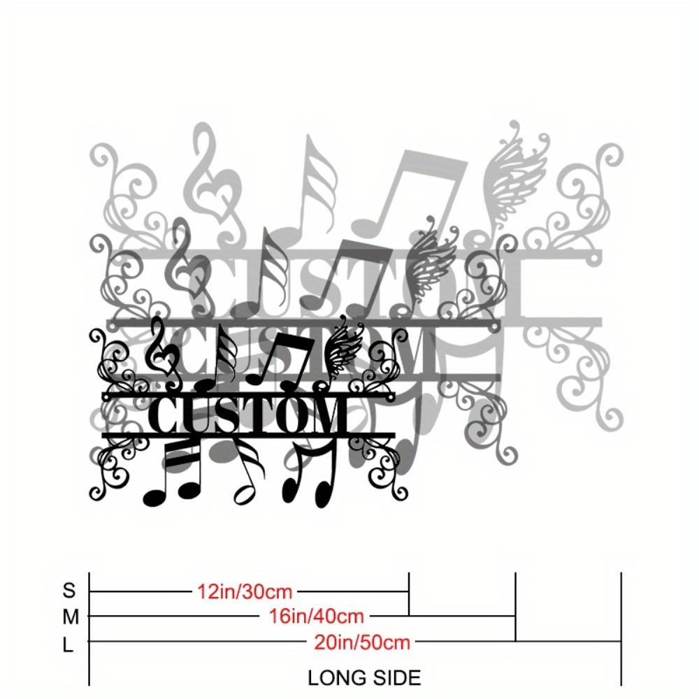 Custom Metal Music Note Wall Decor Hanging Sign for Home Living Room Musical Art Sculpture Gift