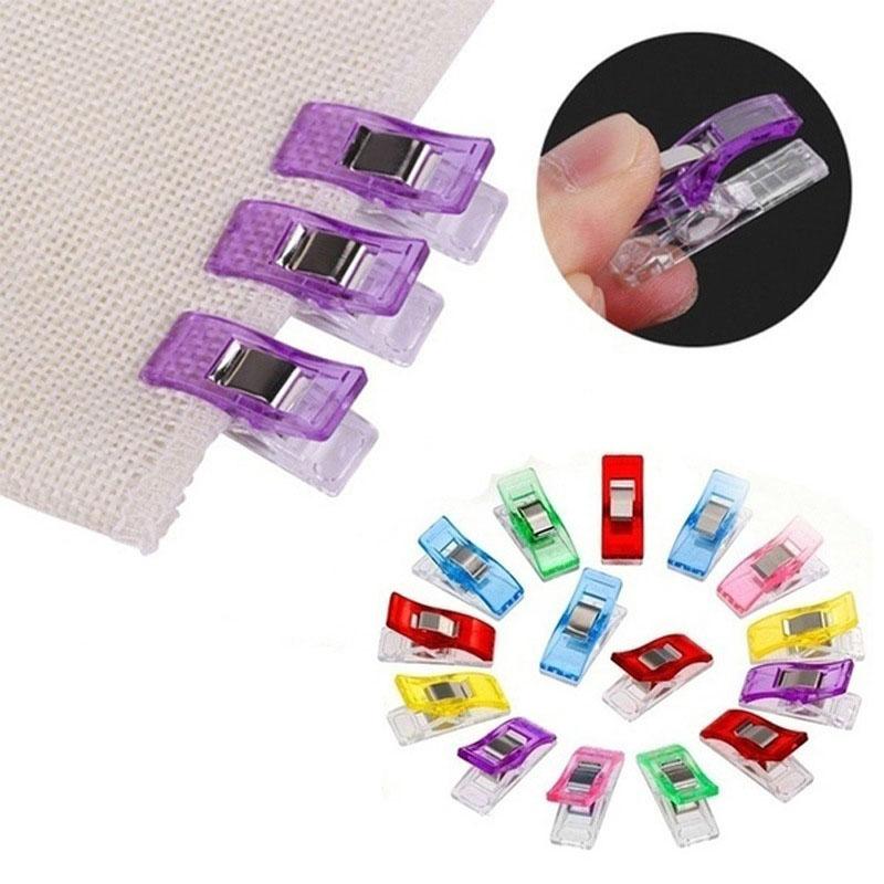 25PCS Sewing Clips Plastic Clamps Quilting Crafting Crocheting Knitting Safety Clips Assorted Colors Binding Clips Paper