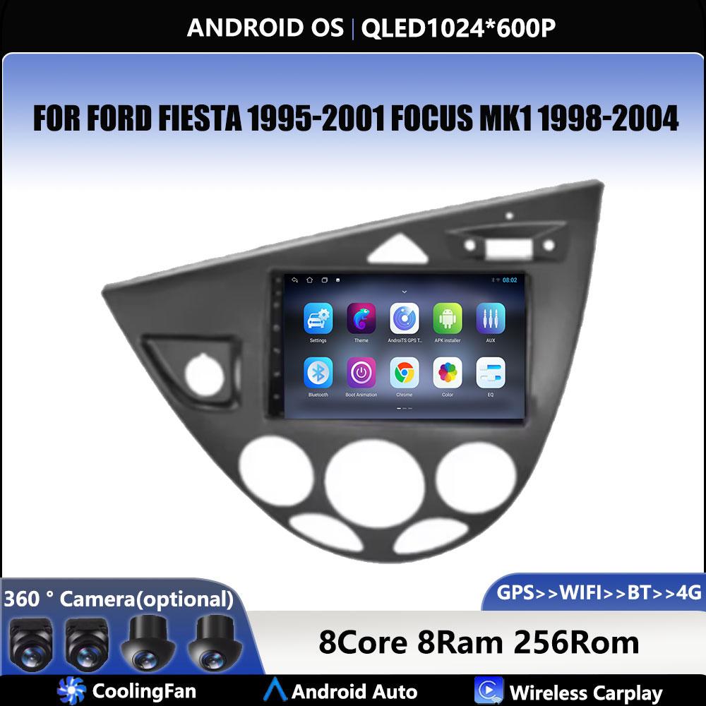

7 For Ford Fiesta 1995-2001 Focus MK1 1998-2004 Car Carplay Auto Android OS Radio Navigation GPS Multimedia Video Player BT 5.0