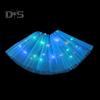 LED Light-Up Women Mesh Skirt Elastic Waist Illuminated Skirt Stage Show Colorful Gauze Skirt Multi Layer Full Mesh Skirt