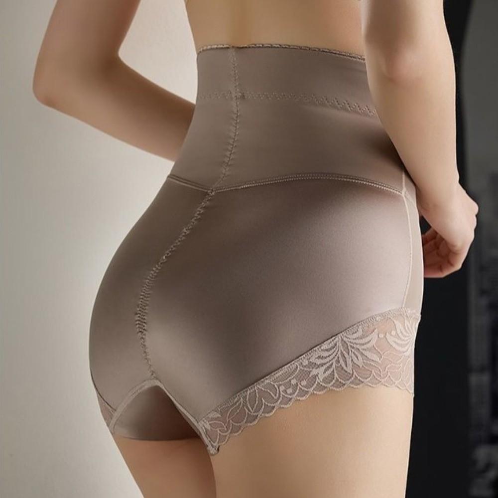 High Waist Postpartum Body Shaper Lace Flowers Seamless Underpants Tummy Control Underwear  Women