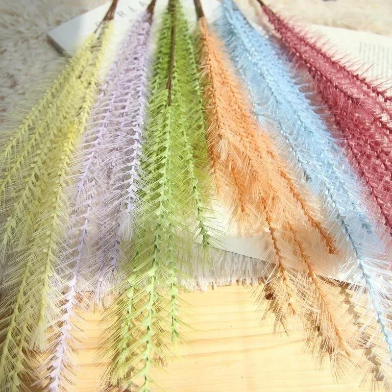 1Pcs Colorful Malt Grass Artificial Flower Home Furnishing Decorating Dog Tail Christmas Festival Arrangement Wedding Decoration
