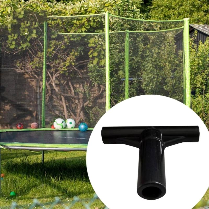 5Pcs T Shaped Pipe Sleeve Replacement Trampoline Enclosure Poles End Caps Replacement Trampoline Poles Cover Enduring