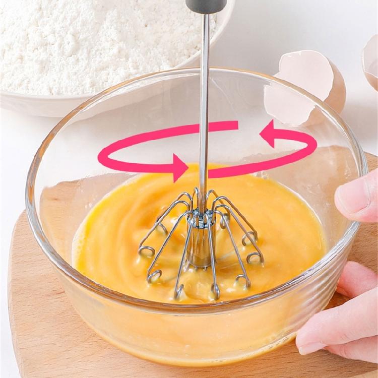 Ergonomischer Hand-Eierschläger für mühelose Backvorbereitungen Stahl-Schneebesen Klingen-Rotationsmechanismus Sahne-Mischwerkzeug