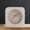 GEEKCOOK Simple Square Cement Desk Clock for Office Home Living Room Household DecorBrown