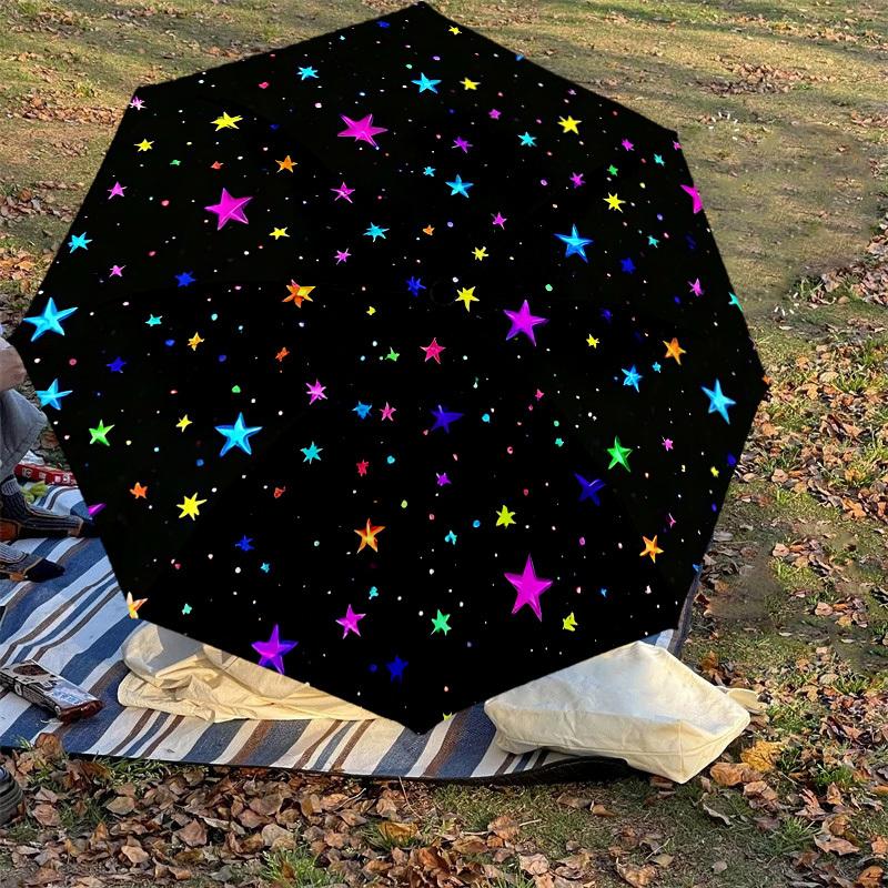1PC stars space Automatic Open/Close Umbrella with Windproof, 8-Rib Sturdy Canopy, Durable Ribs, Fashionable Design,1278A