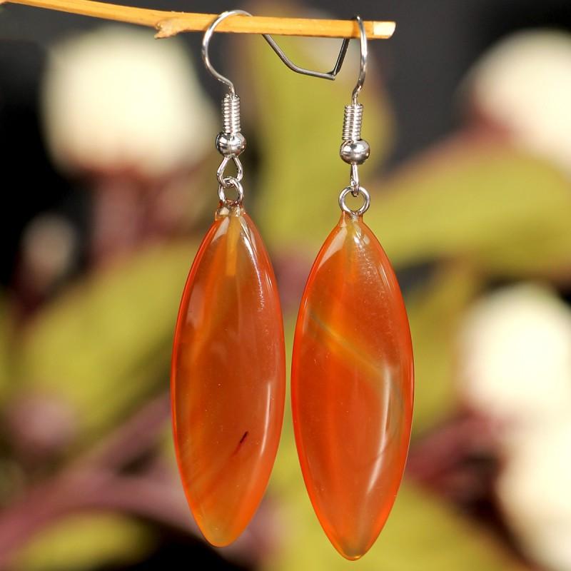 Elegant Oval Pink Crystal Drop Earrings Women Natural Stone Jewelry Stylish Everyday Accessory
