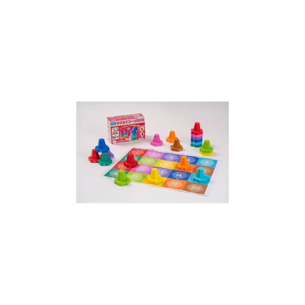 

Kumon Publishing Kasanete Corn 20 Educational Toy for Number Play, Finger Play, Color Play for Ages 1.5 and Up