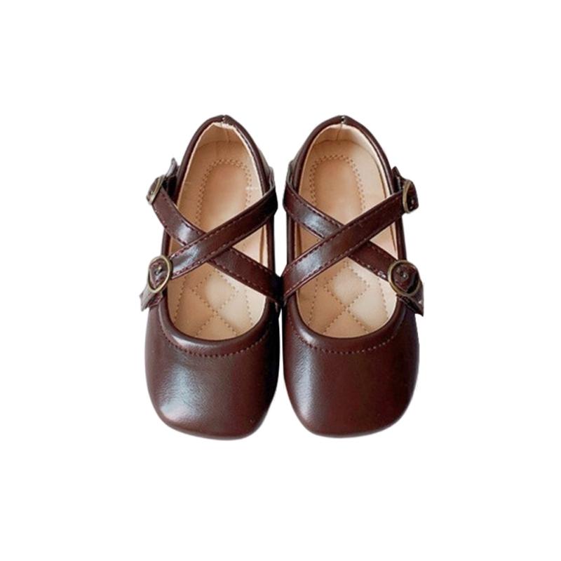 French Vintage Solid Color Flats Shoes Spring And Autumn Girls Soft Sole