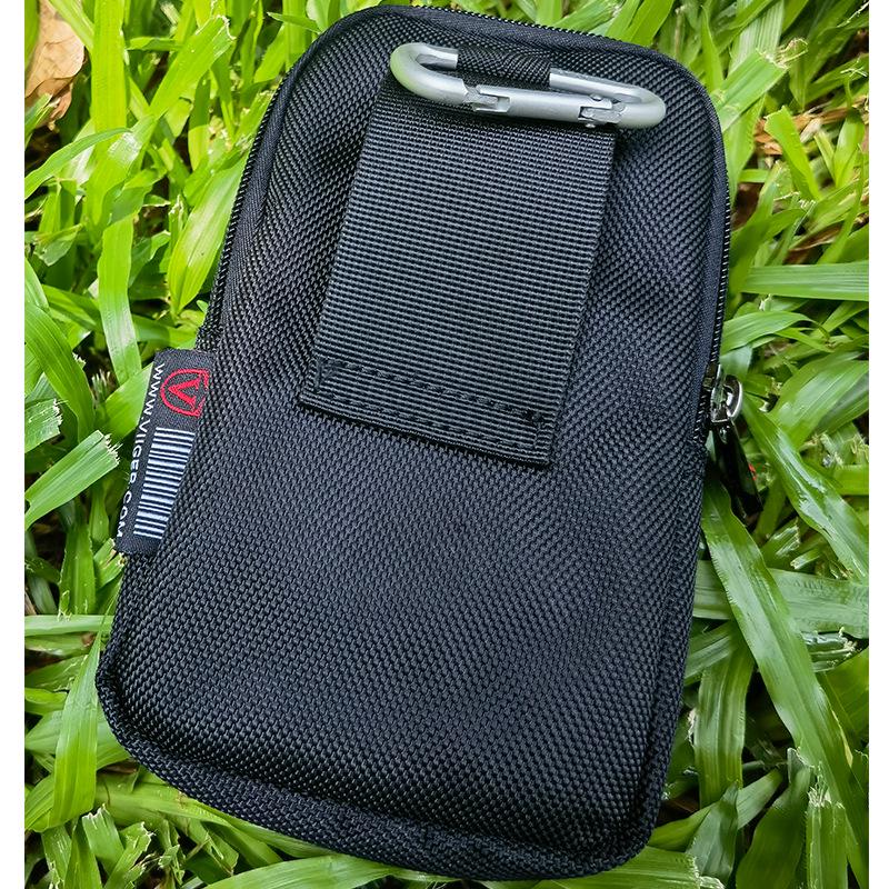 Men's Leather Phone Waist Bag - Vertical, Multifunctional, Double Layer, Casual Construction Style, Fits 6.7/6.8 Inch Devices