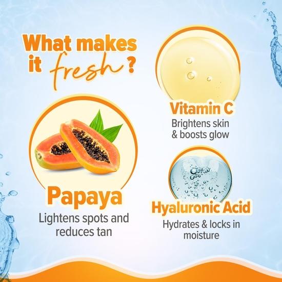 Aqualogica Glow+ Oil-Free Moisturizer z papają i witaminą C | Nawilża, aby poprawić blask i teksturę | Kontroluje nadmiar sebum | 100 g
