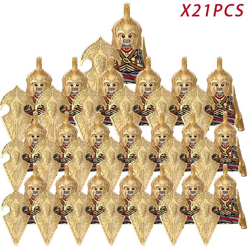 New 8pcs/lot MOC Uruk-hai Orc Army Group Orcus Figures Model Building Blocks LOTR Bricks Medieval Toys for Children gifts