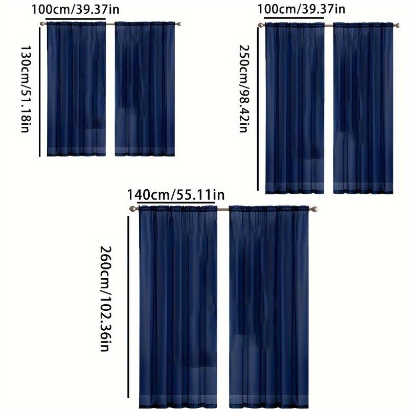 Modern Solid Color Sheer Curtain with Light Filtering Privacy Fabric for Living Room Bedroom French Window Home Decoration