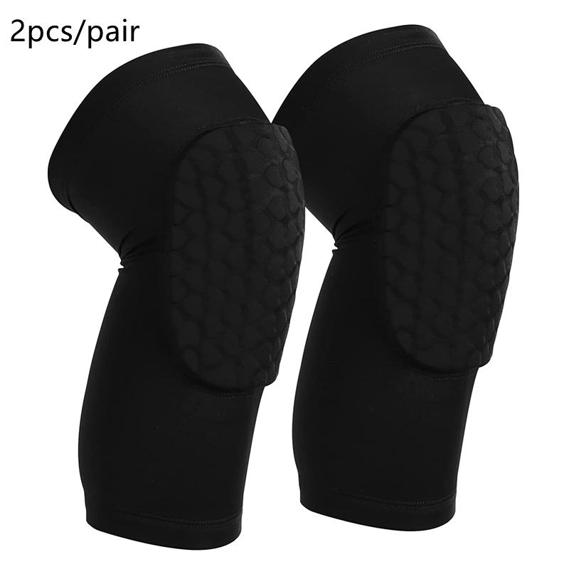 1 Paar Basketball Knieschoner Bein Kompressionsmanschette Wabenförmiger Schaum Kniebandage Kollisionsschutz Knieschützer Fitness Volleyball Unterstützung