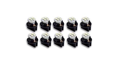 PA 10pcs T10 LED White 6000K Car Room Lamp/License Plate Light Interior Light 3528 LED Element Bulb 1/2" Socket