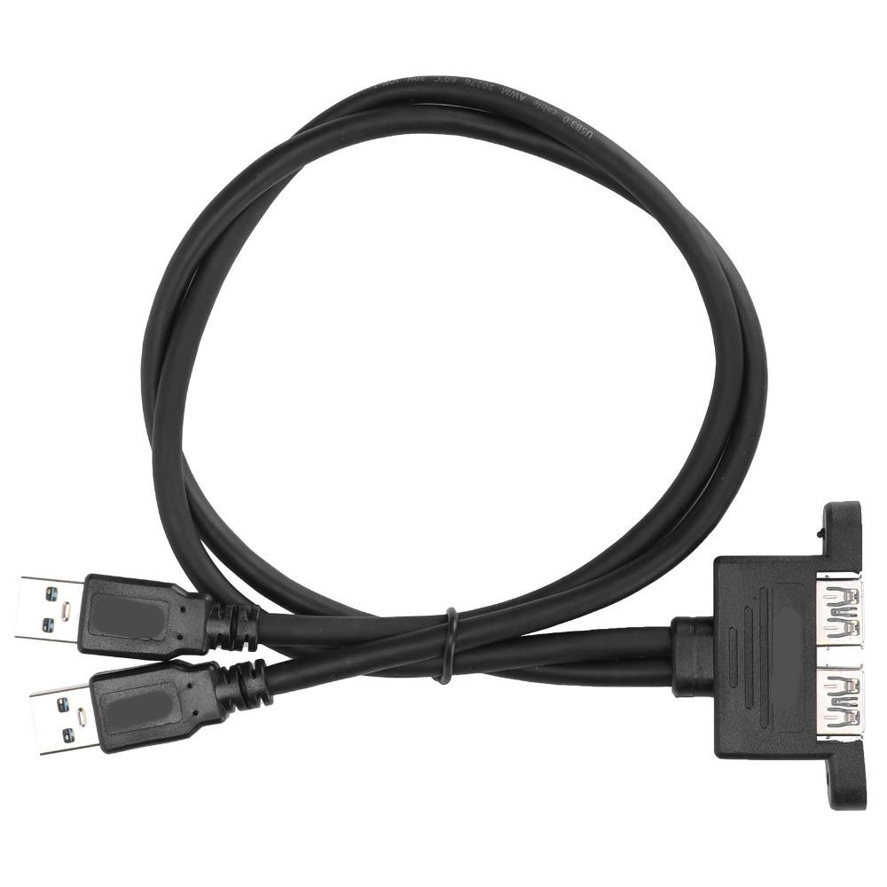 50cm USB Extension Cable 2 Ports Dual USB Front Panel Header USB 3.0 Cable Computer Accessory
