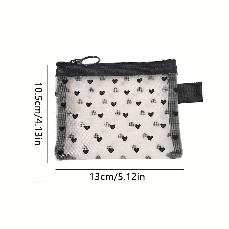 1pc Mesh Clear Cosmetic Bags Small Large Black Makeup Bag Women Travel Toiletry Organizer Lipstick Storage Pouch Pencil Case