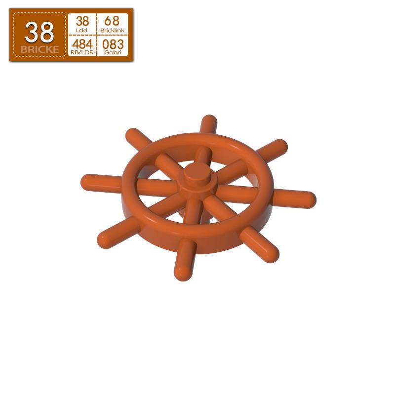 

BRICKE 4790b Ship Wheel Building Block - Compatible with Lego MOC Accessories 50g (19pcs)