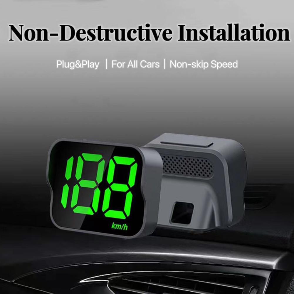 Car GPS HUD Big Font Digital Speedometer Speed Real Time Display Digital Speed Meter Gauge Windshield Projector Auto Electronics